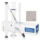 Triple Scale Hydrometer and Glass Test Jar for Wine, Beer, Mead, Cider & Kombucha - ABV, Brix and Gravity Test Kit