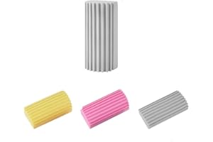 3-Pack Cleaning Sponge | U Groove Design| Resuable| Non-Abraive| Quickdrying |No Streak,No Mess|Cleaning Tool - 3 Count (Grey