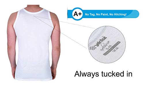 Klano Underwear Men's 3 Pack Modal and Cotton Taggless Tank Tops Undershirts X-Large White - Thumbnail 3