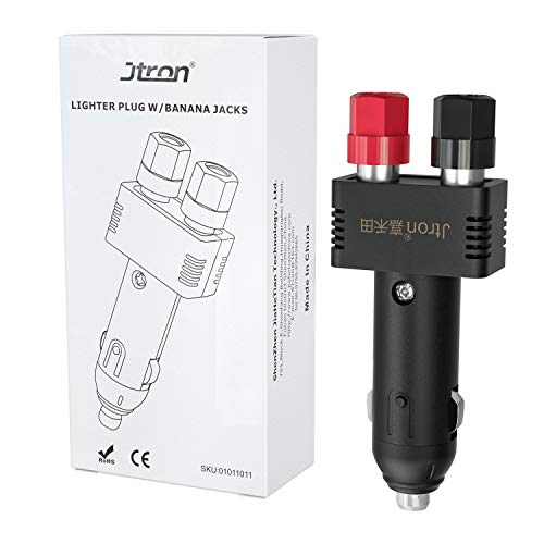 Jtron Dc 12v 10a Car Male Cigarette Lighter Plug with Power Wiring Cable Car to Take Power Black Power Cord for Inverter
