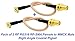 Pack of 2 RF RG316 Pigtail RP-SMA Female Antenna Connector to MMCX Male Low Loss Coaxial Cable Adapter Right Angle 6