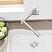 Aquafaucet Wall Mounted Pot Filler Kitchen Faucet With Double Joint Swing Arm Brushed Nickel