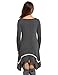 Shirt Dress for Women, Meaneor Womens Long Sleeve Casual Irregular Hem Loose Tunic Shirt Dress-Valentine's Days Gift For Her(Dark Grey,XXL)