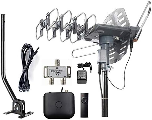 mcduory 屋外増幅デジタルアンテナ 150マイル hdtvアンテナ 360度回転 赤外線制御 uhf vhf
