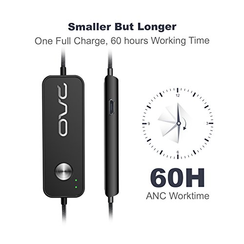 OVC-H15-Active-Noise-Cancelling-HeadphonesWired-Earbuds-In-Ear-ANC-Earphones-with-Mic-Remote60-Hours-Playtime30dB-Average-Reduction-Dual-Driver-Optional-Bass-for-iPhoneSamsung35mm-JackBlack