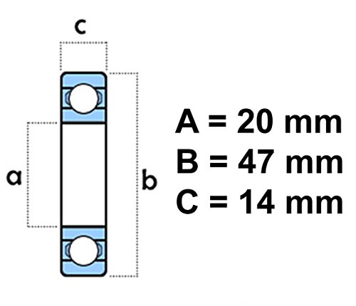 1 6204+2RS+Sealed+Bearing+20x47x14+Lubricated
