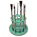 Paint Brush Cleaner Rinse Cup (All-in-One) Fine Art, Studio, Classroom | Brushes Holder & Silicone Cleaning System for Acrylic, Watercolor, and Water-Based Mediums (Jar, Green)