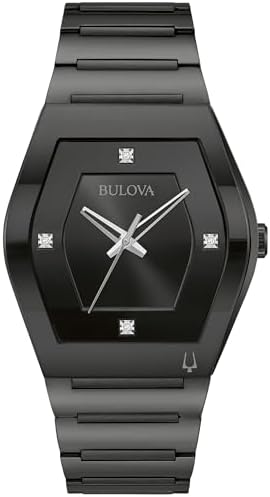Amazon.com: Bulova Mens Modern Millenia Black Ion Plated Stainless