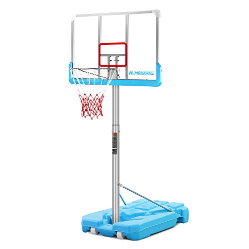 MaxKare Poolside Basketball Hoop System Portable Swimming Pool Basketball Goal Set Game Stand