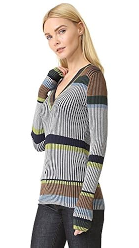 Diane von Furstenberg Women's Long Sleeve V Neck Sweater in Oman