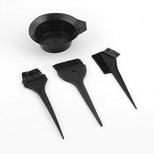 graceUget 1Set Black Plastic Hair Dye Colouring Brush Comb Mixing Bowl Barber Salon Tint Hairdressing Styling Tools escova Tinge cabelos