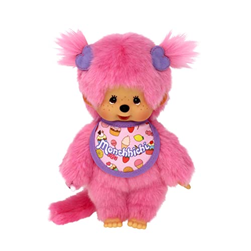 BANDAI Monchhichi – Monchhichi Frozen Fruits Plush – Iconic 80s Plush – Soft Pink Plush 20 cm for Children and Adults – SE23388
