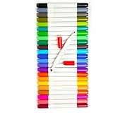 MEEDEN 24 Colors Water Based Fine and Broad Tip Sketch Marker Pen Brush Tip Markers for Kids Student Painting, Coloring, Highlighting, Drawing