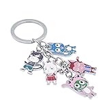 5 in 1 Set FAIRY TAIL Keychain Alloy Metal Pendants