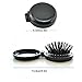 Zinnor Portable Mini Folding Hair Brush with Mirror Compact Collapsible Travel Hair Tools Black