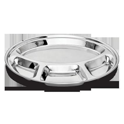 King International Stainless Steel 4 Compartment Plate (Metallics)