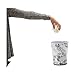 Bath Bliss 5 Liter Small Wastebasket | Round Open Top | Trash Can | Bathroom | Bedroom | Kitchen | Office | Dorm | Disposal Waste Bin | Garbage | Marble