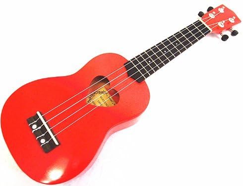 WOODNOTE Beautiful Wooden Red with Heart Hole 21' Soprano Ukulele/rosewood Fingerboard &amp; Bridge