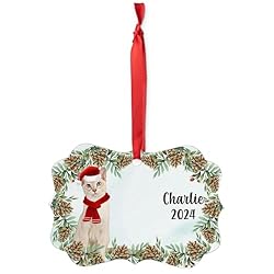 Champagne Mink Tonkinese Cat Christmas Ornament