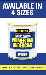 Rustins White Primer/Undercoat 1ltr Smooth Finish Quick Drying Formula view 3