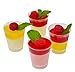 LSR LORESO 48pcs Mini Dessert Cups 2 oz - Round Clear Plastic Cups for Serving Desserts, Sampling & Tasting - Reusable 48CT