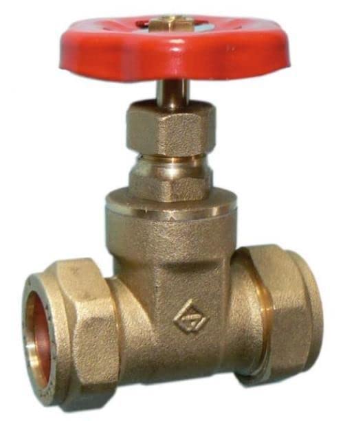 ODSUPPLIES 15mm Gate Valve - Economy - WRAS Approved - Compression Fitting