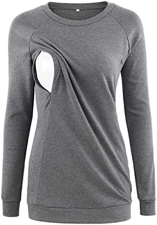 Love2mi Women S Maternity Nursing Tops Long Sleeve Short Sleeve Nursing Tunic Loose Breastfeeding Shirts