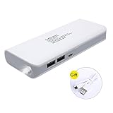Tinkon 16800mAh Portable Charger External Battery Ultra-Compact Pack Backup Power Bank with Dual USB Ports for iPhone, iPad Mini, Samsung, Nexus, HTC, Huawei, Lenovo, More Phones and Tablets- White