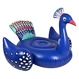 Sunnylife Luxury Adult Inflatable Pool Float Ride On Beach Toy - Peacock Blue