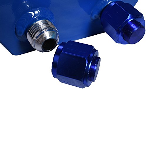 5-Gallon Universal Fuel Cell Gas Tank Aluminum Polished Racing Street Drift Strip Fuel Cell Tank with Level Sender Blue