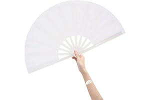 Amajiji Large Folding Fan Rave Fan Popping Fans for Line Dancing Clacking Fans for Boots On The Ground Dance,Party,Decoration,Festival