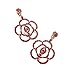 Fashion Jewelry Inspired Designer Rhinestone Crystal Camellia Chunky Flower Stud Earrings Women Gift