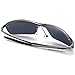 Polarized Sunglasses Rectangle Half Frame Resin Lens 400 UV Protection for Men