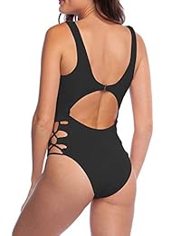 VamJump Traje de baño de una pieza con escote en V para dama