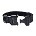 Pettom Tactical Dog Adjustable Collar Military Training Molle Nylon Dog Collar Leash With Handle Steel Buckle 1.0'' (S, Black)