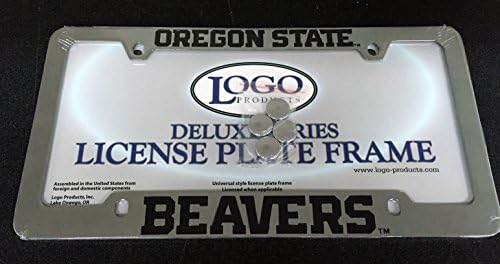 Logo Products Deluxe License Plate Frame - Oregon State Beavers - Die Cast Metal