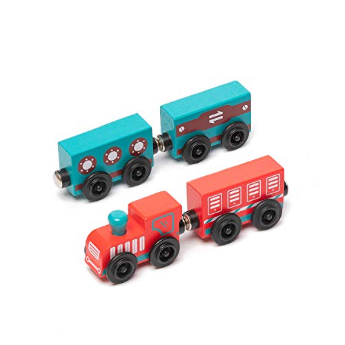umu Wooden Train Set for Toddlers Toys for Kids Compatible to