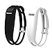 Vetoo Replacement Bands for Fitbit Flex,Hollowed Silicone Bracelet Wristband Accessory,Pack of 2,black+white