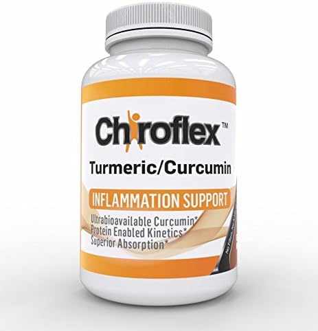 ChiroFlex: Clinical Strength Turmeric Curcumin Supplement | Anti Inflammatory Support | Joint Pain Relief | Reduce Inflammation | Organic Capsules | High Potency Formula | Fibromyalgia
