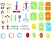 Ludos Play Dough Tools Set- 37 Pieces PlayDough Accessories of Cutters, Rolling Pins, Rollers, Food, Dinosuar Toy Molds for Toddlers and Kids. Mini Playdough Party Pack