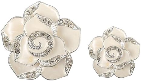 JINBEST Car Vent Clip Air Freshener Diamond Flower with Clip Unique Gift Idea (White)