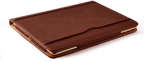Iverson iPad 4 Leather Wallet Cover Case Compatible With iPad 2 And iPad 3 With Free Screen Protector And Cleaning Cloth Length 25Cm Width 19.5Cm Thickness 2.5Cm Chocolate