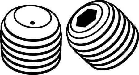 Socket Set Screw, Oval, 1/4-28x3/8, PK50