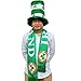 St. Patrick's Day Party Costume Suit Hat,Beard, Scarf