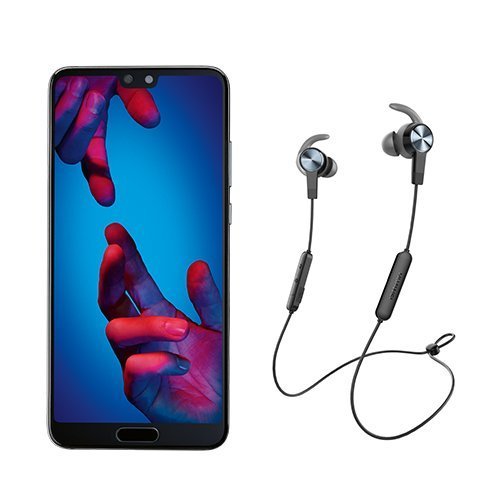 HUAWEI P20 Smartphone BUNDLE (14,7 cm (5,8 Zoll), 128GB interner Speicher, 4GB RAM, 20 MP Plus 12 MP Leica Dual Kamera, Android 8.1, EMUI 8.1) Schwarz + gratis Huawei AM61 Headset [Exklusiv bei Amazon] - Deutsche Version