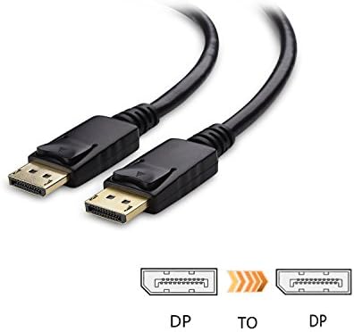 DP to DP Cable, Eriotpy Gold Plated DisplayPort to DisplayPort Male to Male Cable 6 Feet (Black)