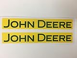 2 John Deere Name Only Yellow Back Decal by SBD Decals