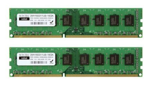 Wintec Value DDR3 1600MHzCL11 16GB (2 X 8GB) UDIMM Kit
