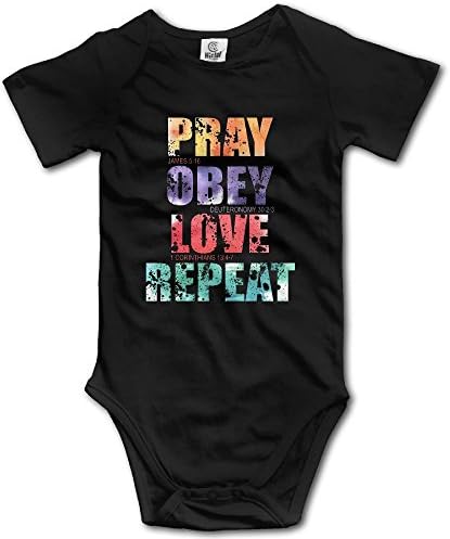 Pray Obey Love repeat Baby Outfit Creeper Short Sleeves Bodysuits