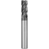 joleully 1/2" Carbide Square End Mill, HRC 45 Deg Single End 4 Flute AlTiN Coating Mill Bits